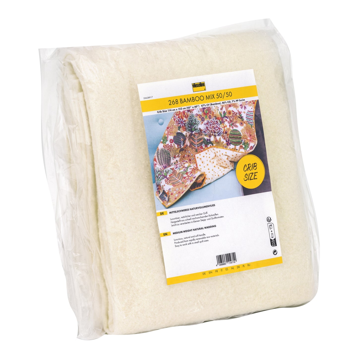 Bamboo Cotton Blend Quilt Batting 45'' x 60'' (Crib)