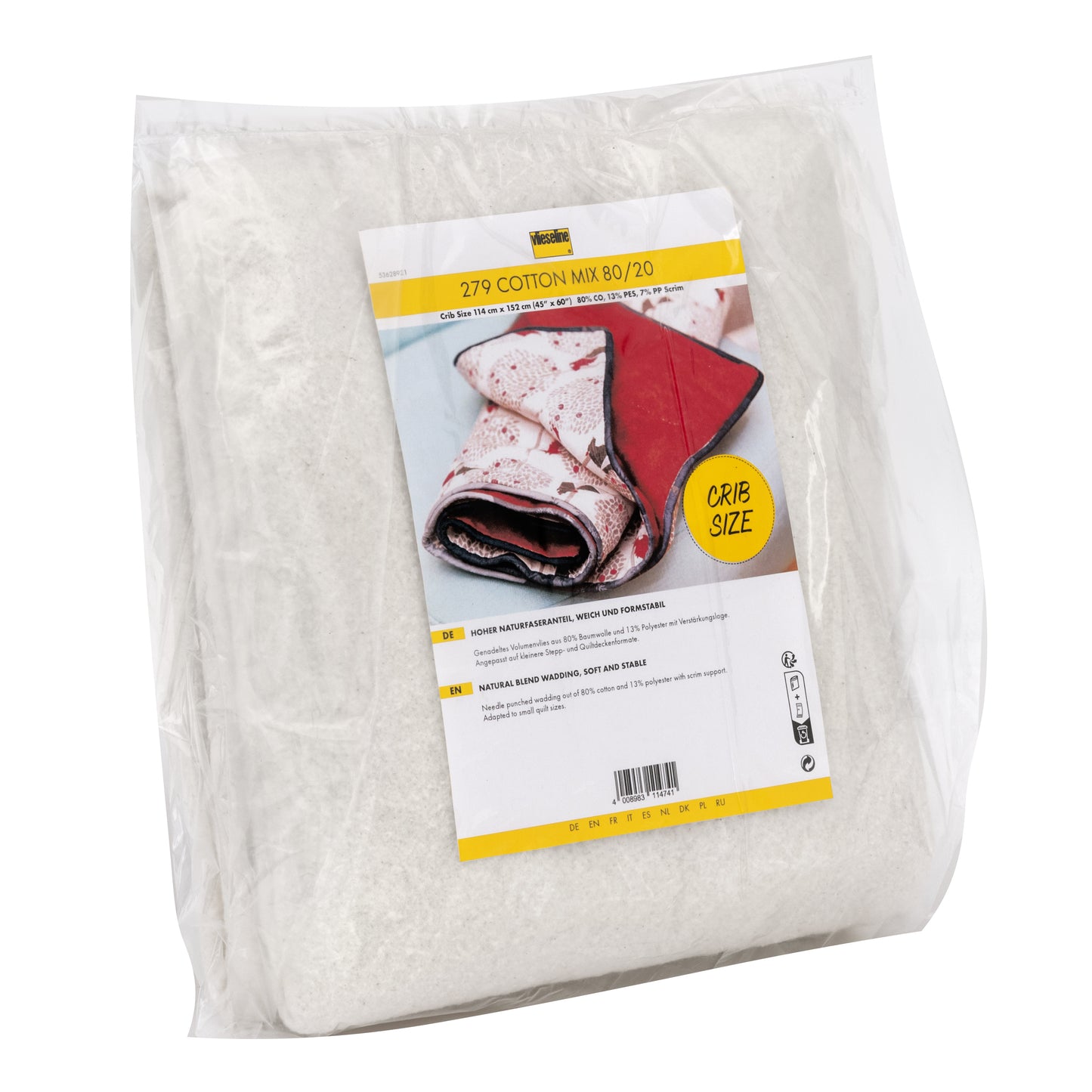 80/20Cotton Blend Quilt Batting 45'' x 60'' (Crib)