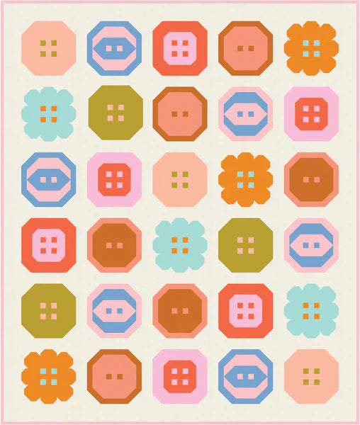 Buttoned Up quilt - paper pattern