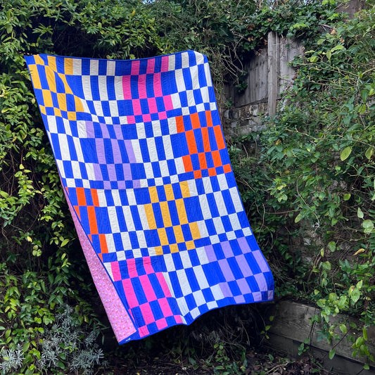 Magpie Quilt large throw bundle - Cobalt