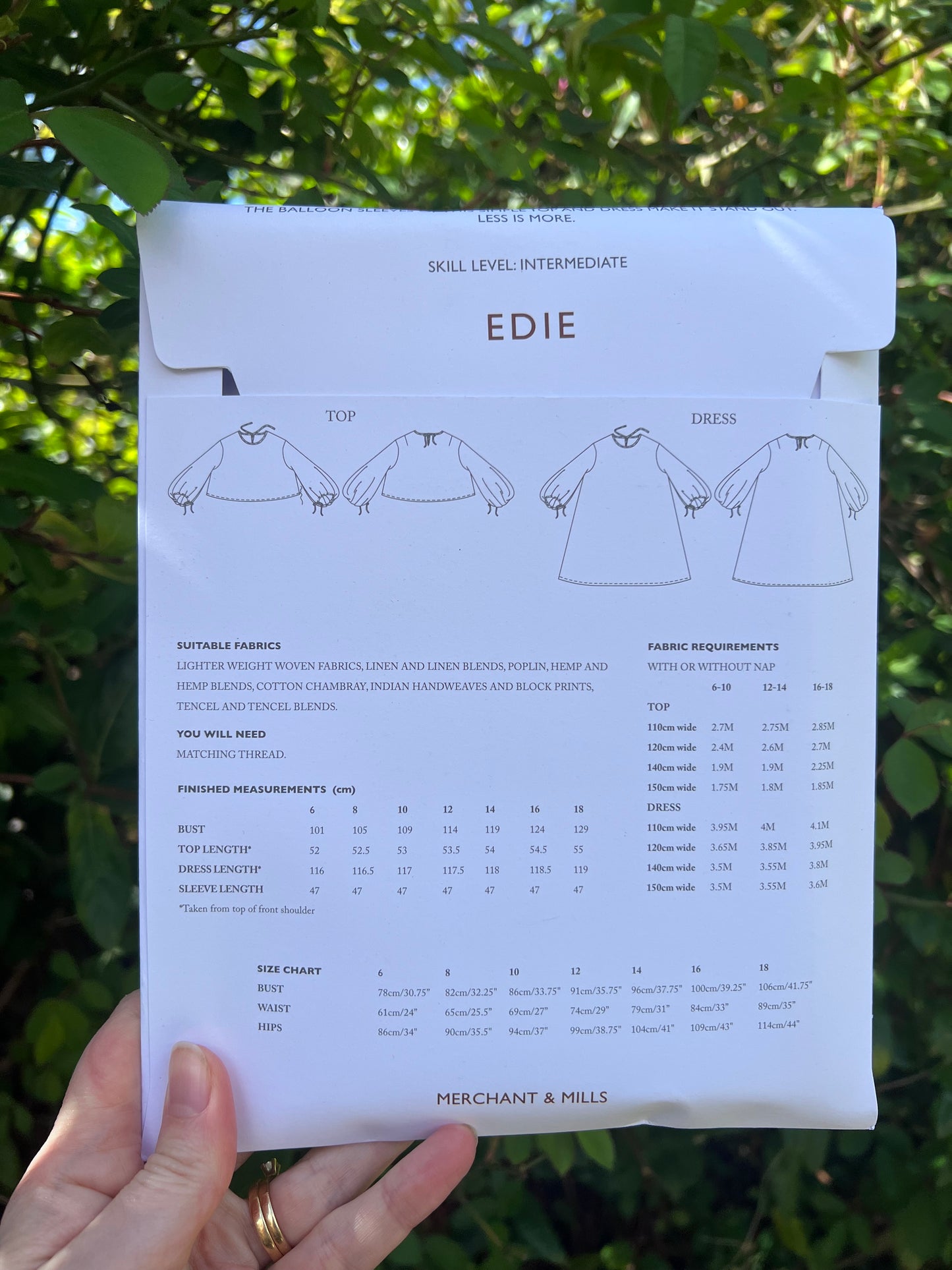 The Edie Sewing Pattern UK 6-18