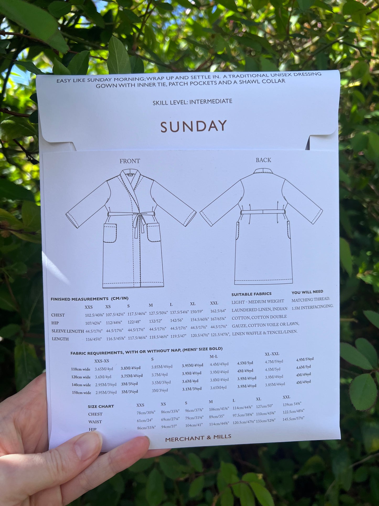 The Sunday Sewing Pattern UK XXS-XXL