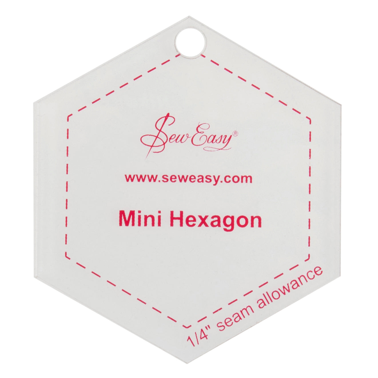 1'' hexagon fabric template