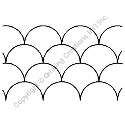 Clamshell Quilting Stencil - 3.5''