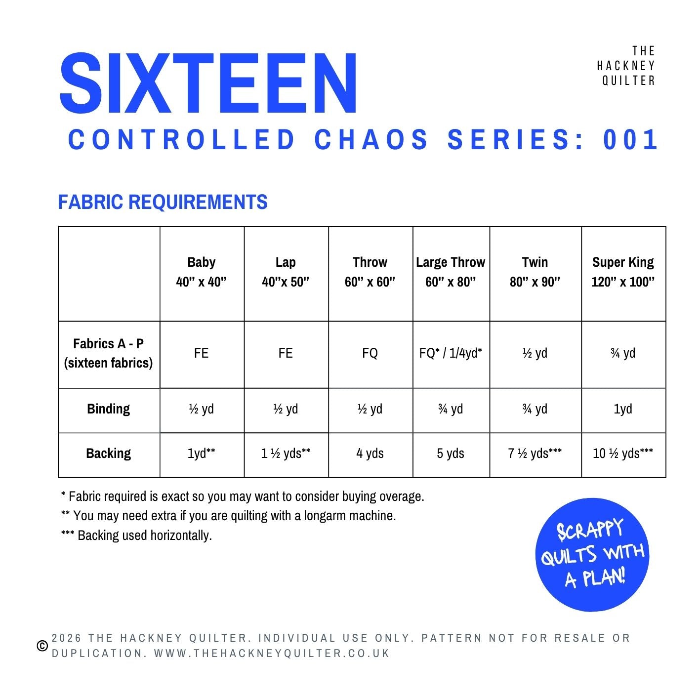 Sixteen - PDF Quilt Pattern