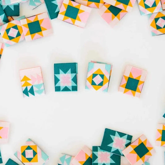 Quilt Block woven sewing and quilting labels