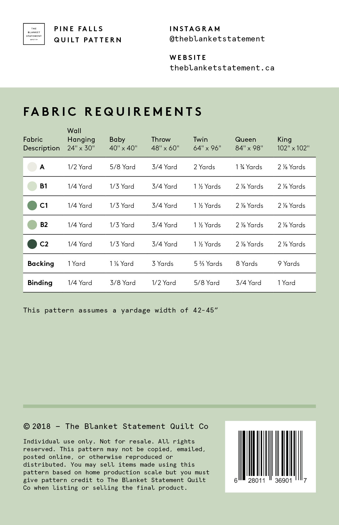 Pine Falls quilt pattern