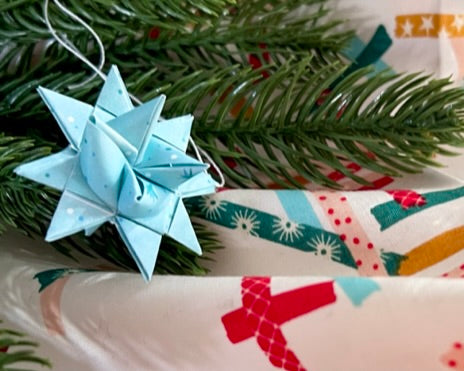 How to make Skandi paper stars with your favourite Christmas fabric