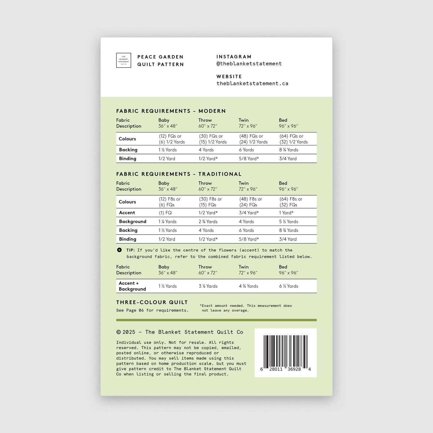 Peace Garden quilt pattern