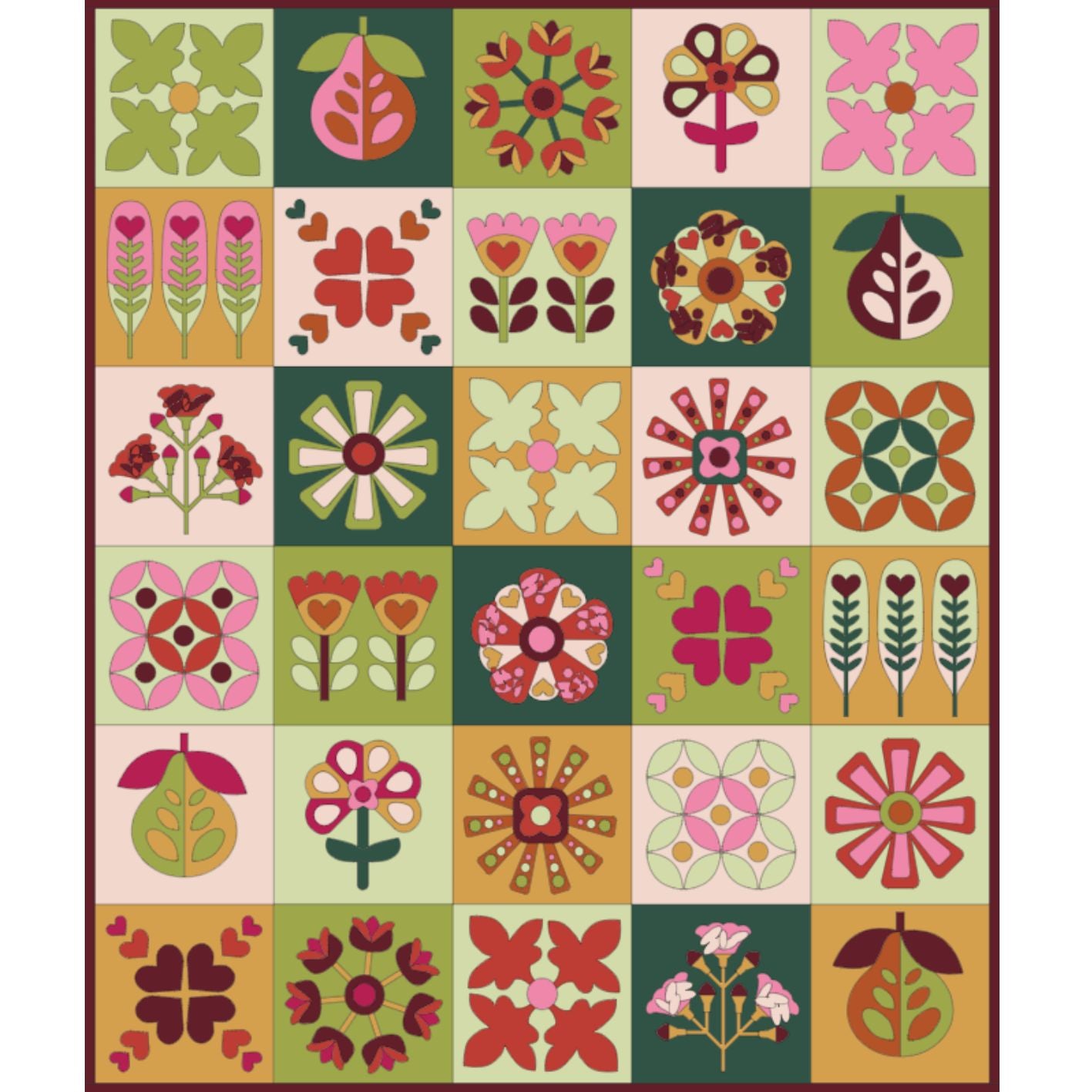 Christmas Blomma BOM Quilt  - Yasmeen's bundle