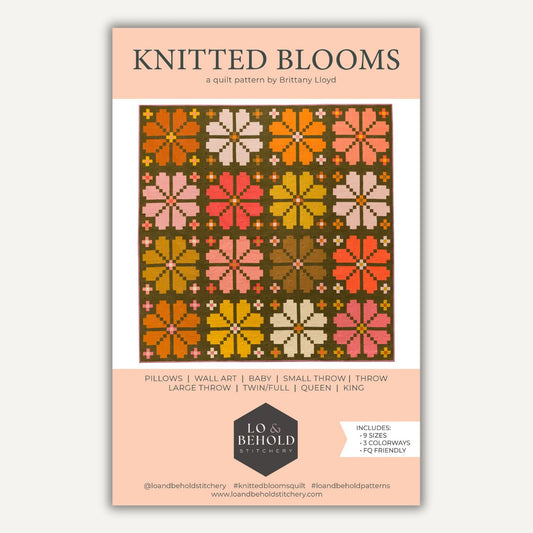 Knitted Blooms quilt pattern