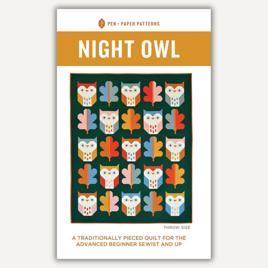 Night Owl quilt - paper pattern