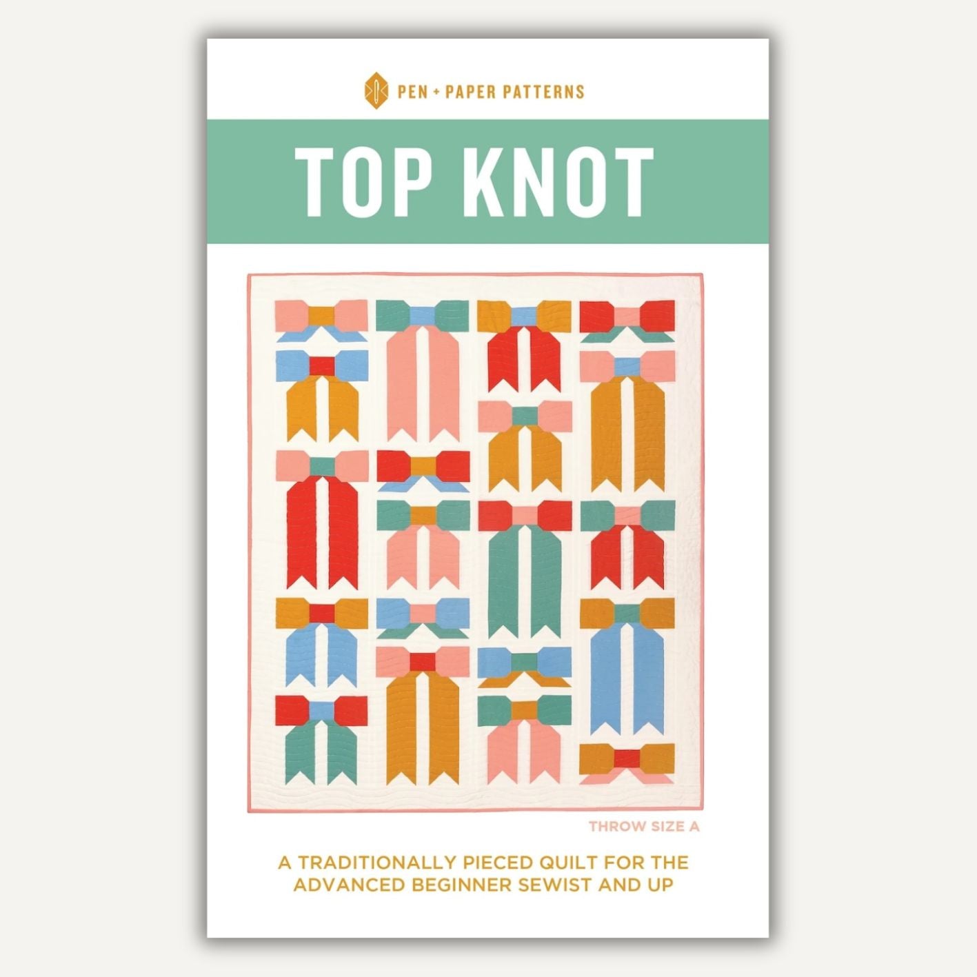 Top Knot quilt - paper pattern