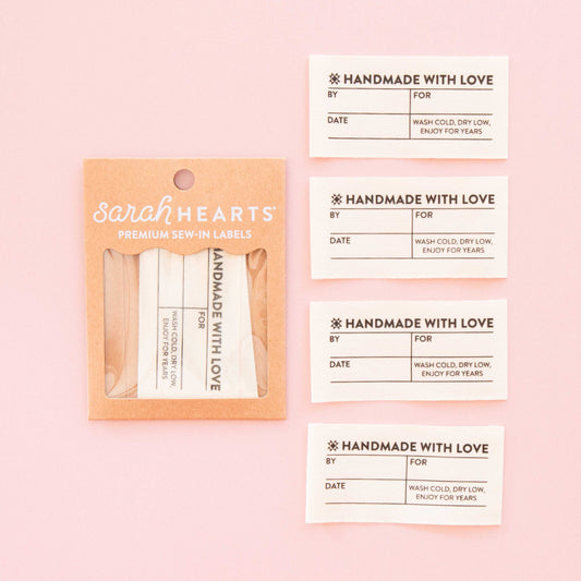 Simple Handmade Organic Cotton Write In woven sewing and quilting labels