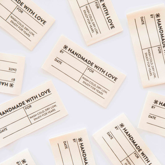 Simple Handmade Organic Cotton Write In woven sewing and quilting labels