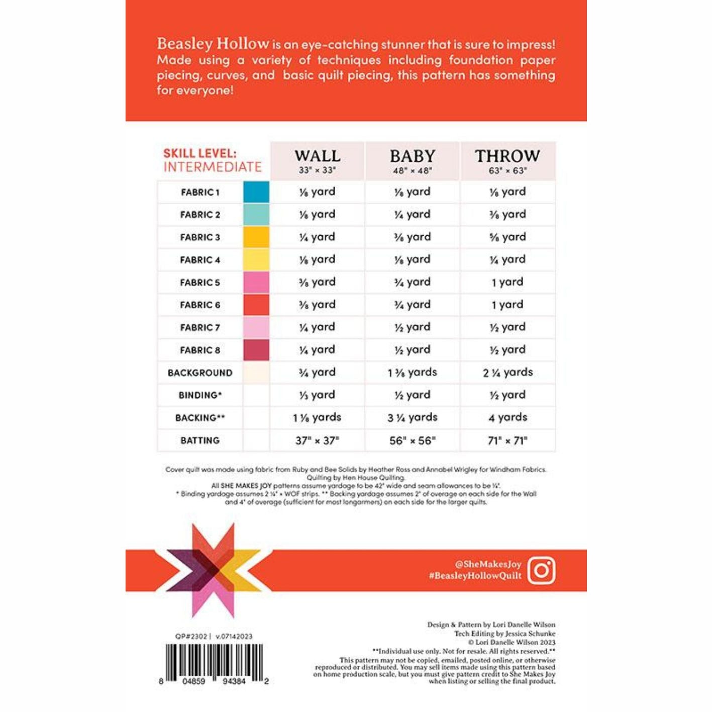 Beasley Hollow Quilt Pattern