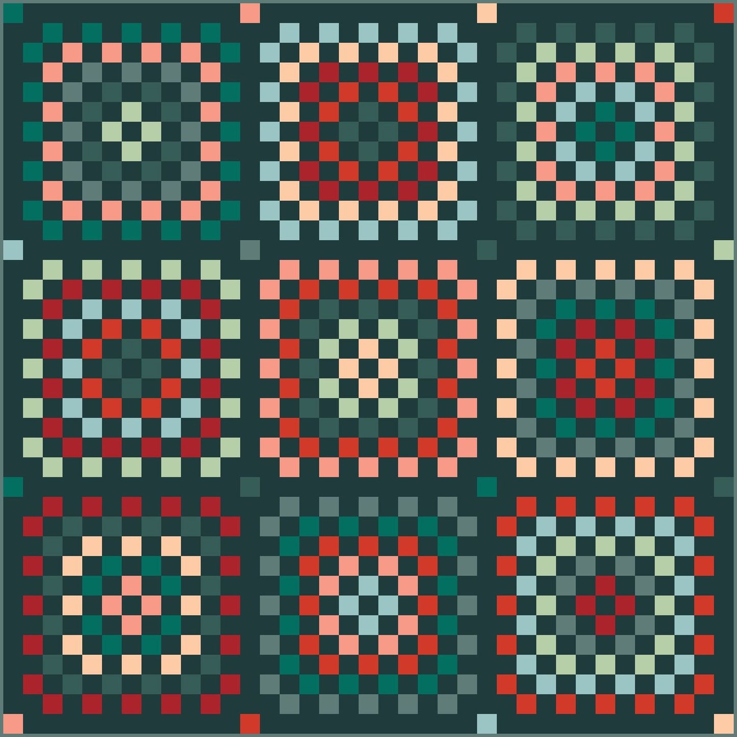 Granny Patch quilt bundle - Christmas in the Cabin Evergreen