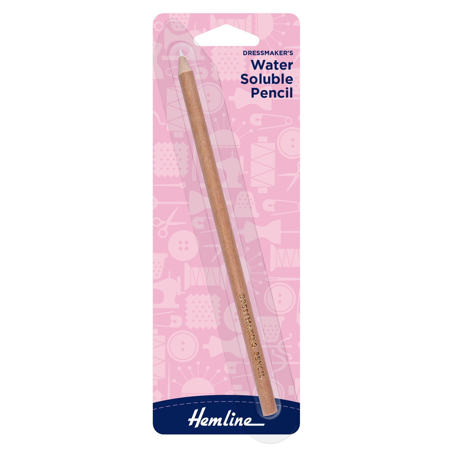 Water erasable white fabric pencil