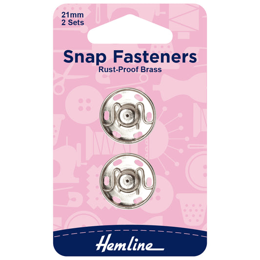 Silver Snap Fasteners 21mm