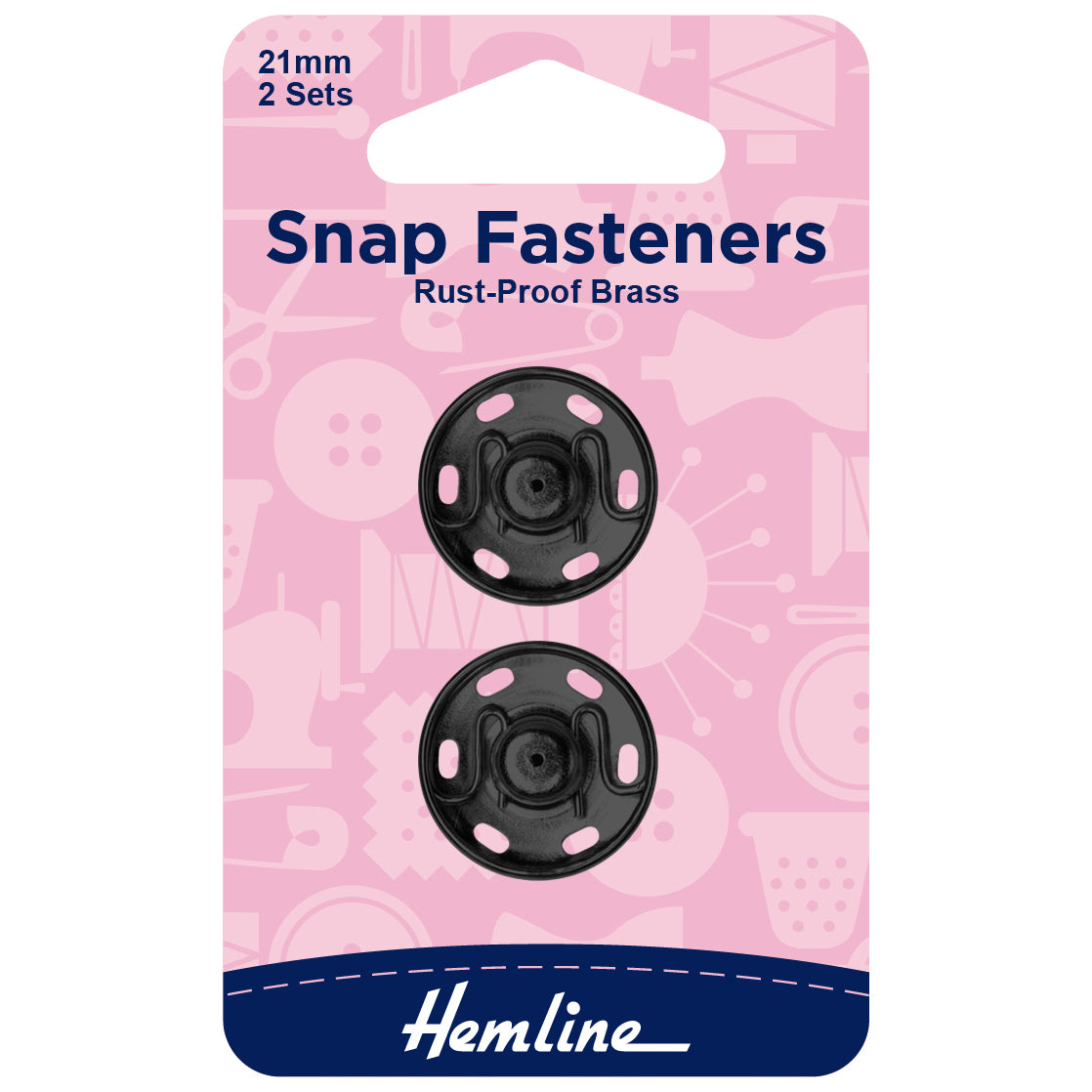 Black Snap Fasteners 21mm