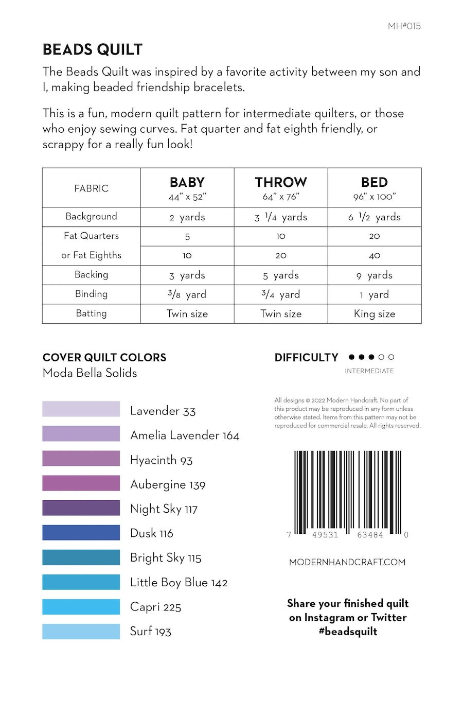 Beads Quilt Pattern