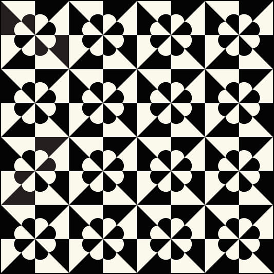 Noel Quilt - Black and White