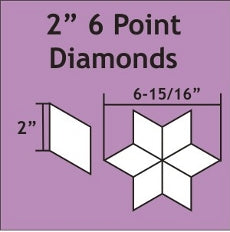 2'' 6 Point Diamonds Paper Pieces