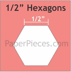 Paper Pieces - English Paper Piecing Hexagons 1/2''