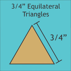 3/4'' Equilateral Triangle Paper Pieces