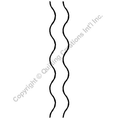 Wavy Quilting Stencil - 1''