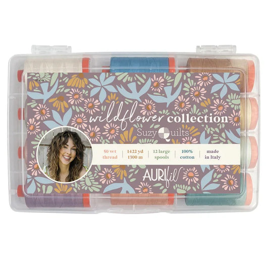 Aurifil 50wt cotton thread - Wildflower collection by Suzy Quilts