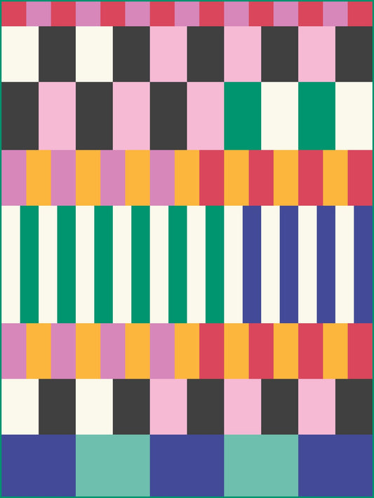 Luma Quilt throw size bundle - cover quilt