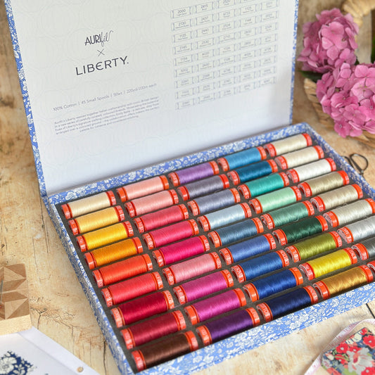 Aurifil X Liberty 50wt thread collection