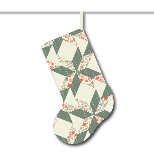 Seeing Stars Quilted Christmas Stocking Bundle - Rosemary