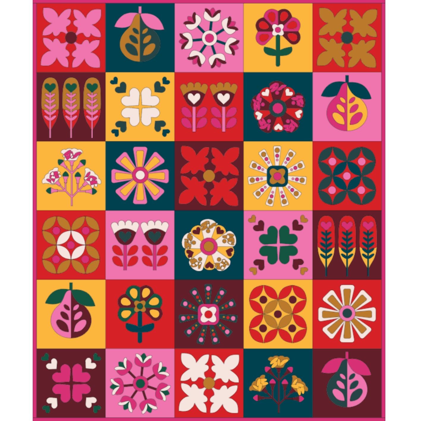 Christmas Blomma BOM Quilt  - Anna's bundle