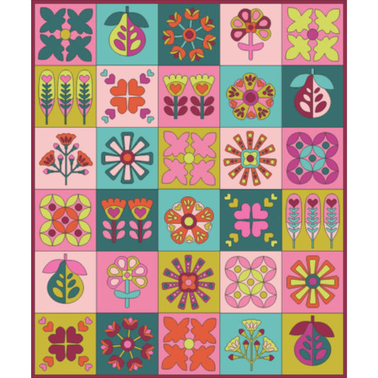 Christmas Blomma Quilt  - Christmas in Color bundle