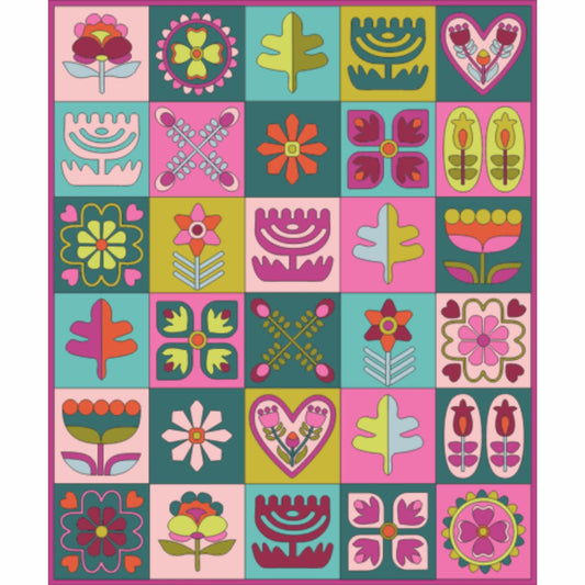 Blomma II Quilt  - Christmas in Color Bundle