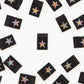 Metallic Rainbow Star woven sewing and quilting labels