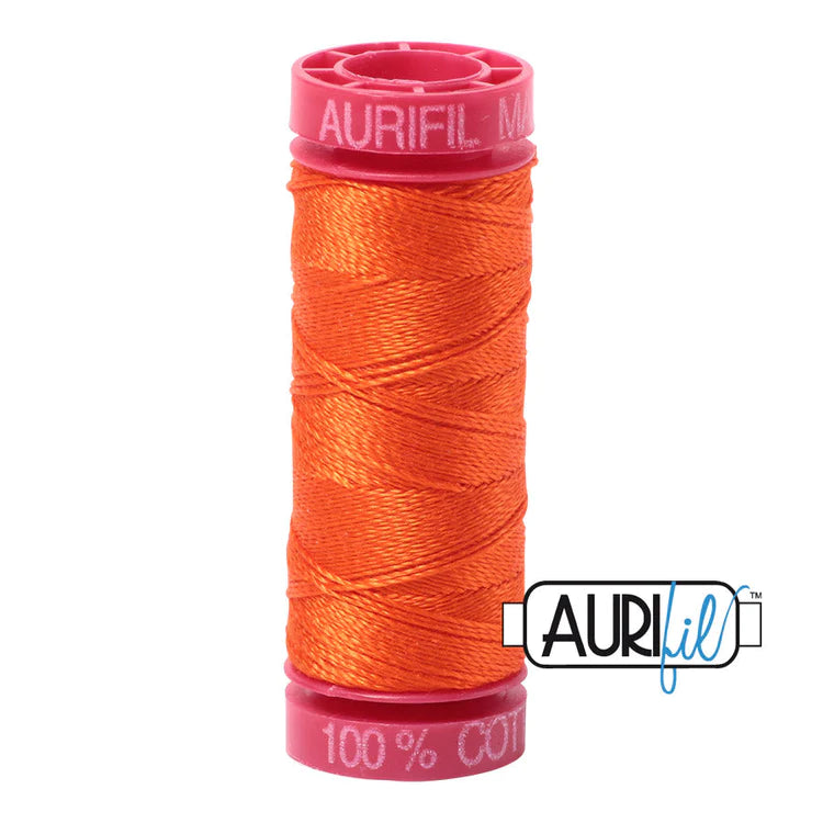 Aurifil 12wt thread - Neon Orange 1104