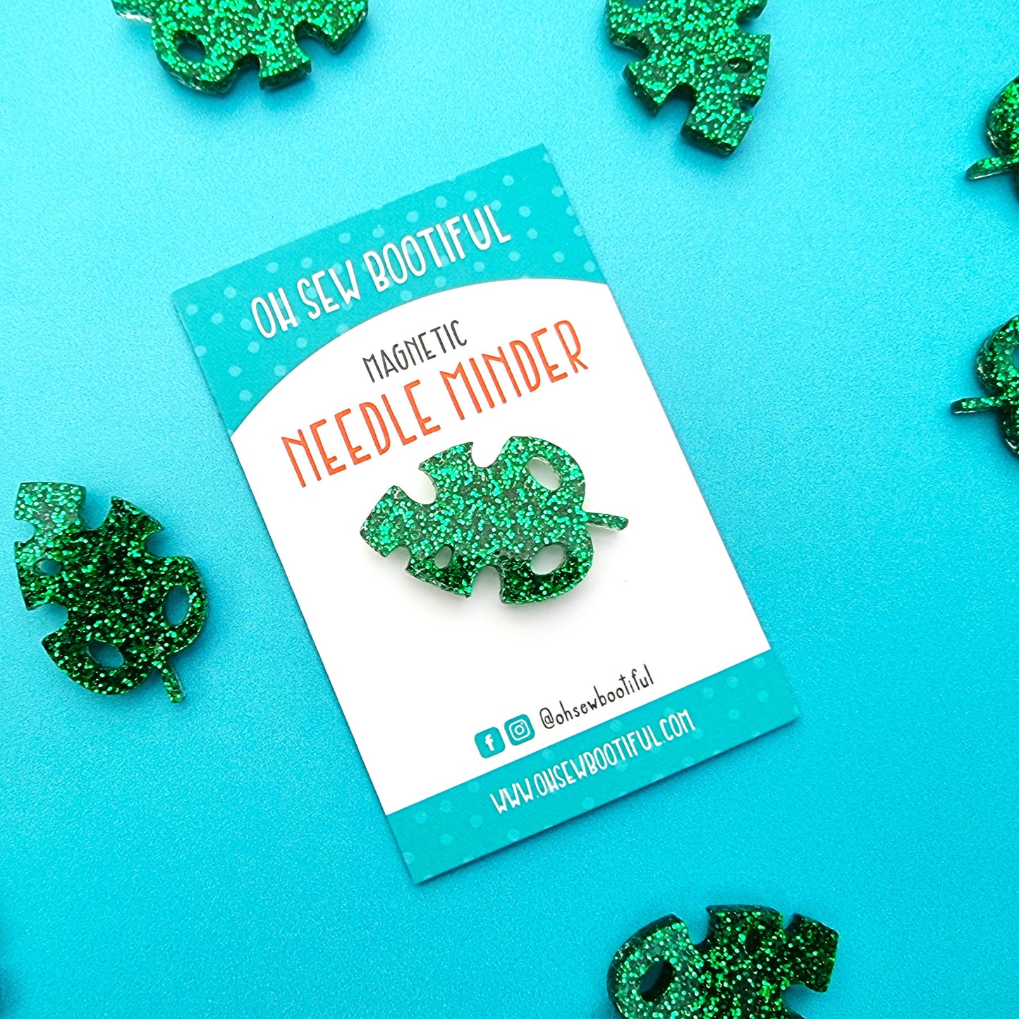 Monstera Leaf Plant Magnetic Needle Minder