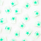 Mint Green Star woven sewing and quilting labels