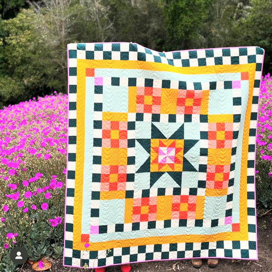 Flower Checks Quilt - Cover bundle