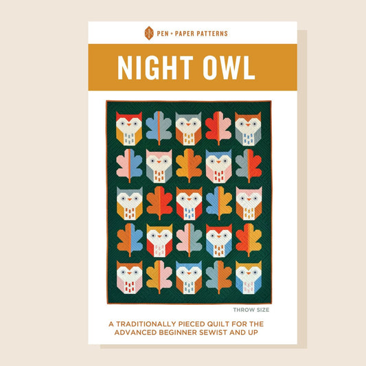 Night Owl quilt - paper pattern