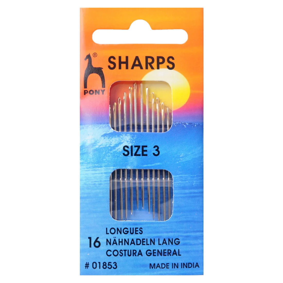 Sharps all-purpose needles size 3