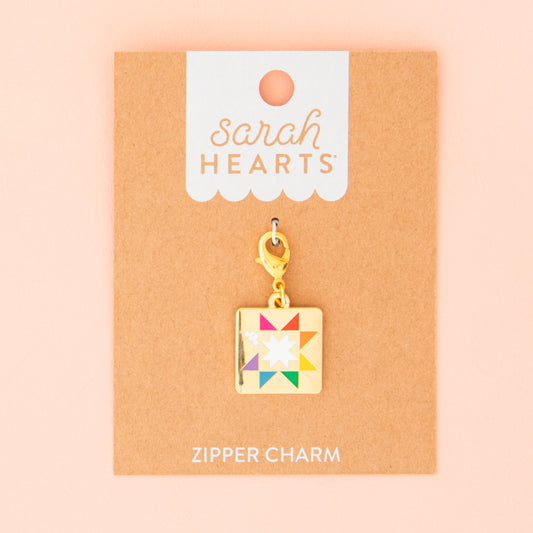 Quilt Star Zipper Charm