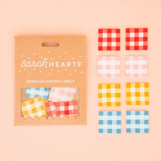 NEW Gingham woven labels