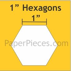 Paper Pieces - English Paper Piecing Hexagons 1''