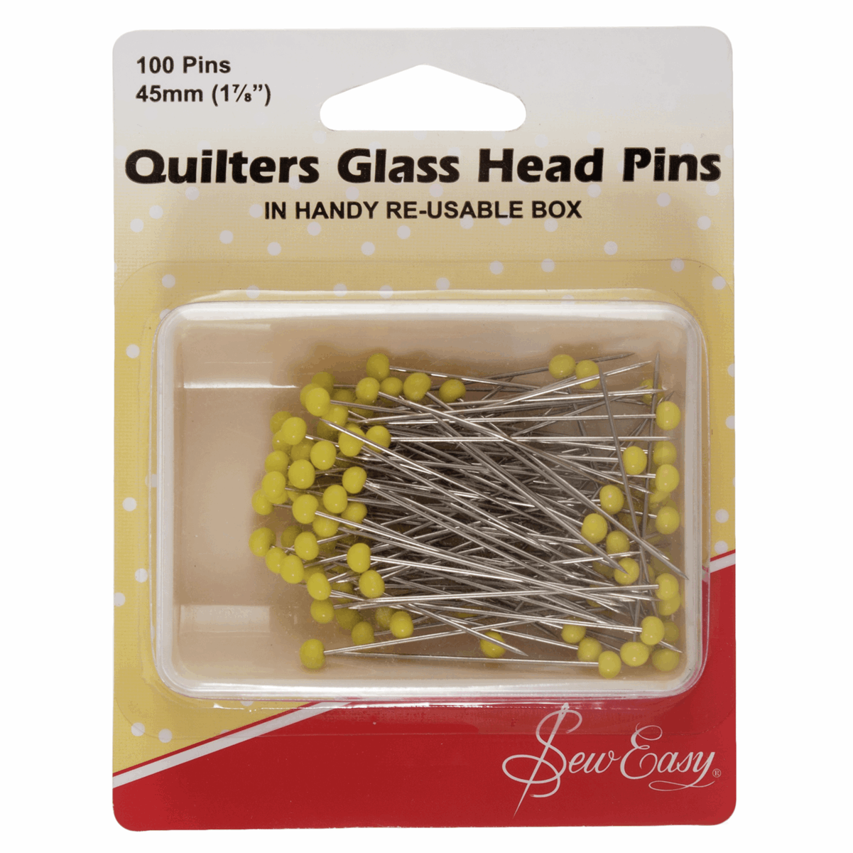 Glass headed quilters pins