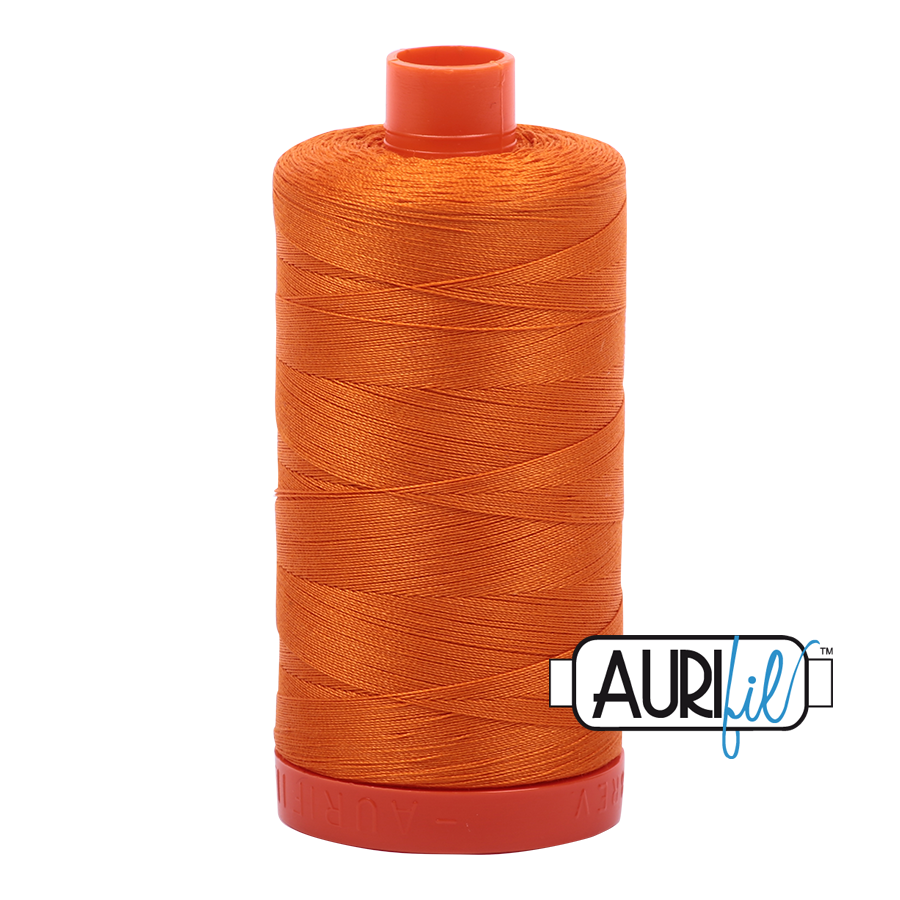 Aurifil 50w thread - Bright Orange 1133 - large spool