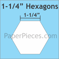 Paper Pieces - English Paper Piecing Hexagons 1-1/4''